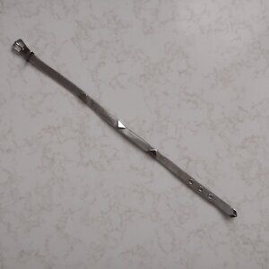 Unusual silver bracelet with details from Japan with alternate sizing